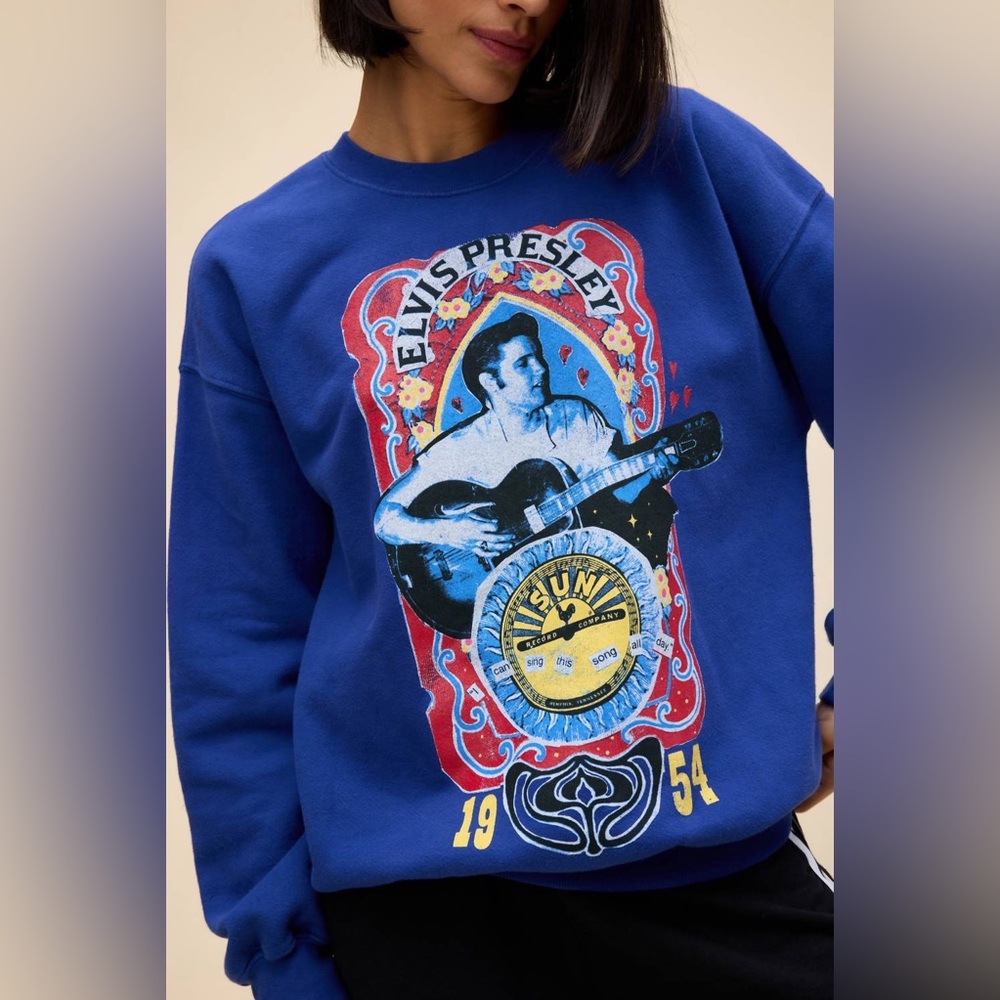 NWT Daydreamer Sun Records x Elvis Sing This Song Crewneck Sweatshirt- S